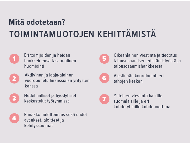 Mitä odotetaan? Toimintamuotojen kehittämistä