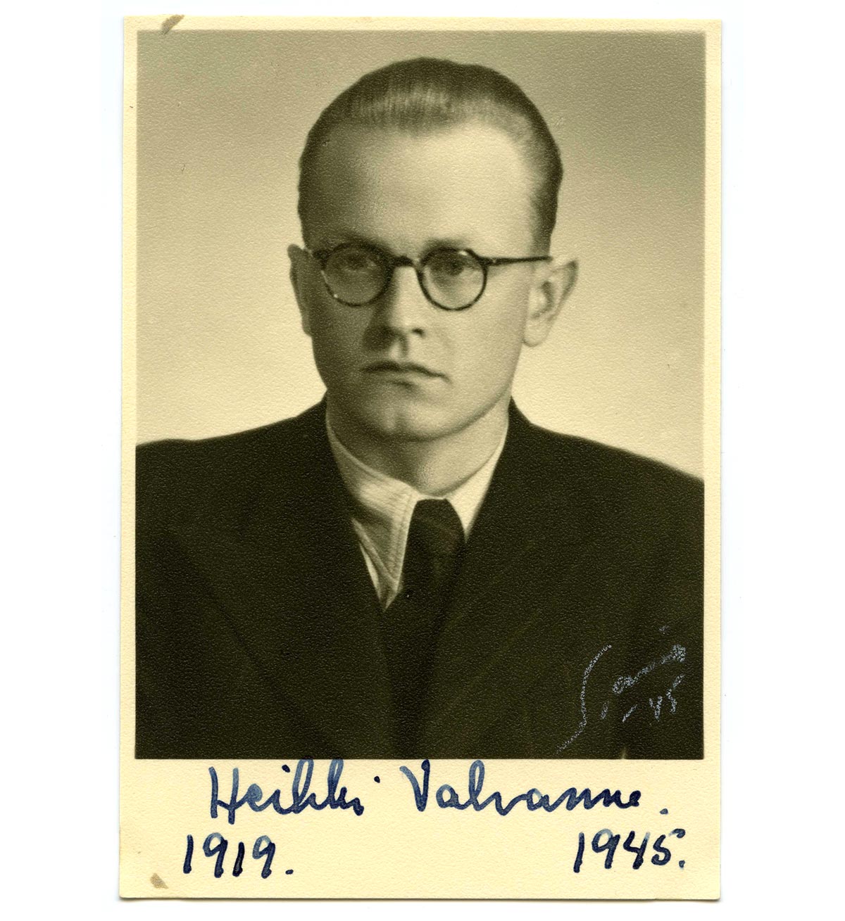 Heikki Valvanne 1945. Suomen Pankin kuva-arkisto